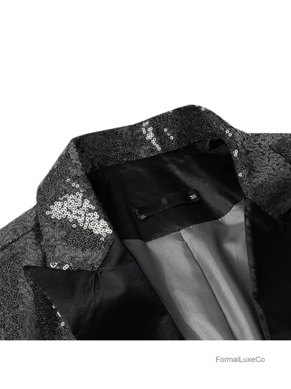 Sequin One Button Blazer for Men Party Festival Tuxedo Sport Coat